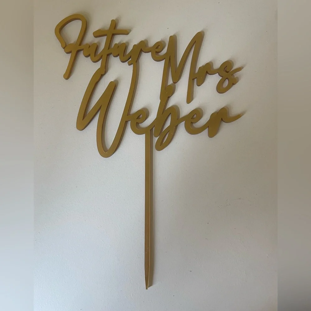 Future Mrs. Weber Cake Topper